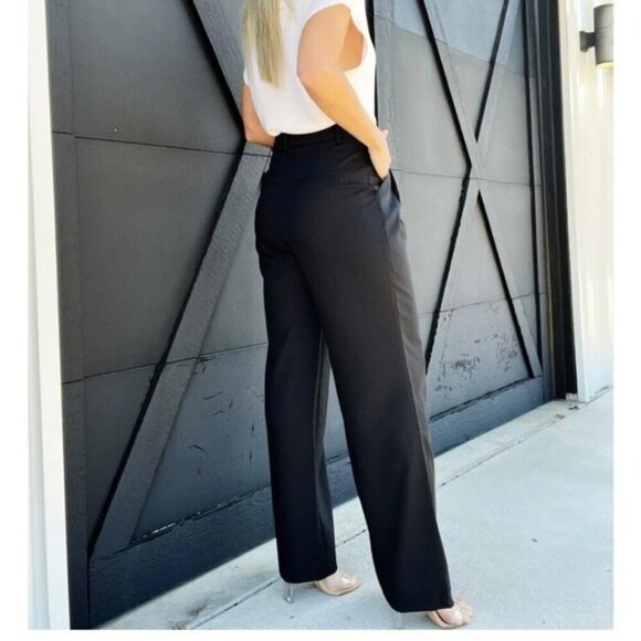 Rena Rowan Black Silk Pants - Straight Leg, Size 14, NWT, Elegant & Timeless - Picture 1 of 9